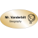 Geography 2 Line Oval Name Tag