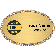 Gold Bling Oval Name Tag