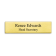 Gold Military Style Two Line Name Tag