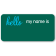 Hello My Name Is Chalkboard Reusable Rectangle Name Tag