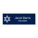 Jewish Faith Engraved Rectangle Name Tag 