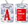 Blue Toile Monogram Luggage Tag