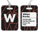 Geometric Pattern Monogram Luggage Tag