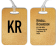 Gold Texture Monogram Luggage Tag