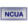 NCUA Blue / Silver Aluminum Wall Plate | 4" x 8"
