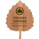 Wood Engraved Leaf Shaped Name Tag