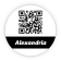 Circle Custom QR Code Name Badge with Logo