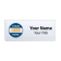 1.25" x 3" Custom Silver Name Tag