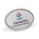 Silver Bling Oval Name Tag