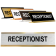 Receptionist 2" x 8" Desk Plate