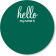 Hello My Name Is Chalkboard Reusable Round Name Tag