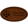 Scales of Justice Leatherette Oval Lawyer Name Tag