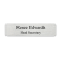 Silver Military Style Two Line Name Tag