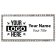 Silver and White Bling Name Tag