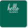 Hello My Name Is Chalkboard Reusable Square Name Tag