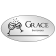 Wine Glass Oval Name Tag