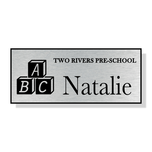 ABC Engraved School Name Tag