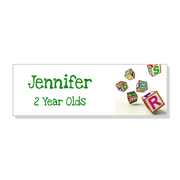 Alphabet Blocks School Name Tag