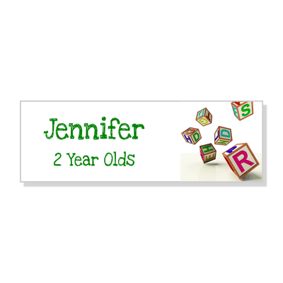 Teacher Rectangle 2 Line Name Badge B