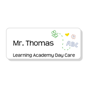 Butterfly Drawing School Name Tag
