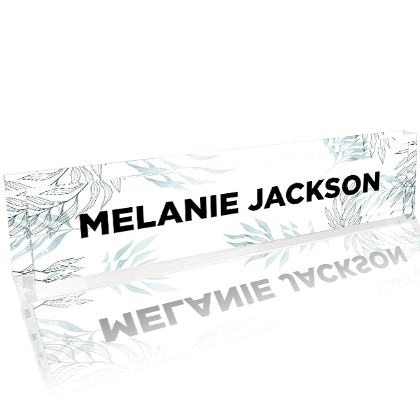 Botanical Full Color Acrylic Desk Block