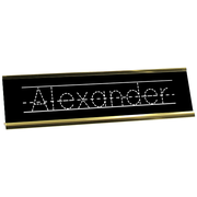 Custom Student to Trace Chalkboard Desk Plate