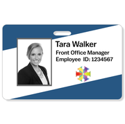 Diagonal Photo ID School Badge