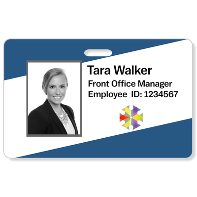 Diagonal Photo ID School Badge