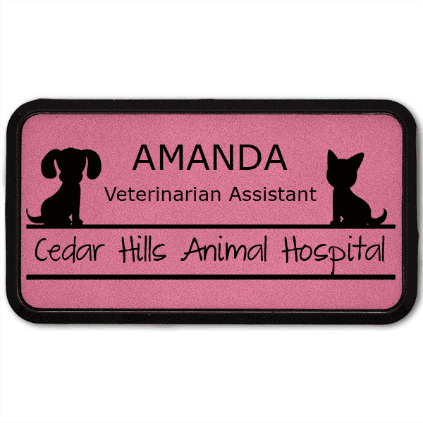 Dog and Cat Large Leatherette Name Tag