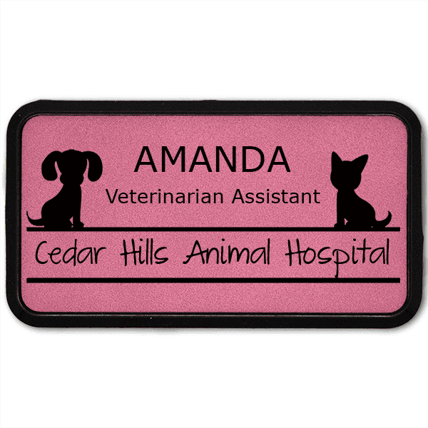 Dog and Cat Large Leatherette Name Tag