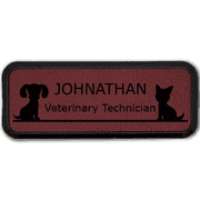 Dog and Cat Small Leatherette Name Tag