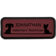 Dog and Cat Small Leatherette Name Tag