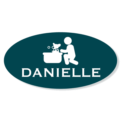 Dog In Bath Pet Grooming Oval Name Tag