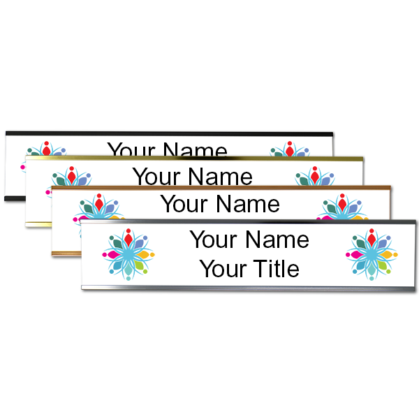 Large Full Color Wall Plate with Frame and Double Logo