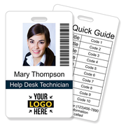 Double Sided Code Quick Guide Barcode Photo ID