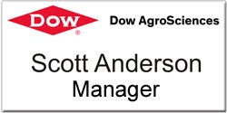 Dow AgroSciences Name Badge - 2 Line, Color Logo