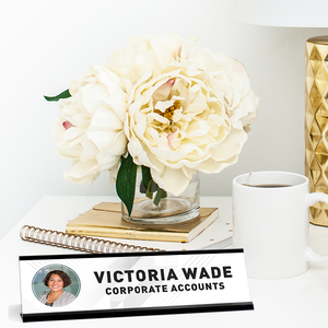 Upload Your Profile Picture Desk Name Plate On Desk