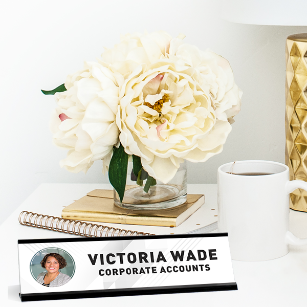 Upload Your Profile Picture Desk Name Plate On Desk