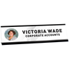 Upload Your Profile Picture Corporate Plastic Full Color Custom Desk Plate with Aluminum Holder