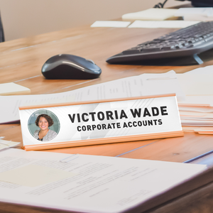 Upload Your Profile Picture Desk Name Plate On Office Desk