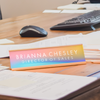 Soft Gradient Name Plate On Office Desk