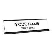 2" x 8" Custom Desk Name Plate – Personalized Name & Title