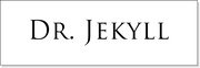 Dr. Jekyll Halloween Costume Name Tag