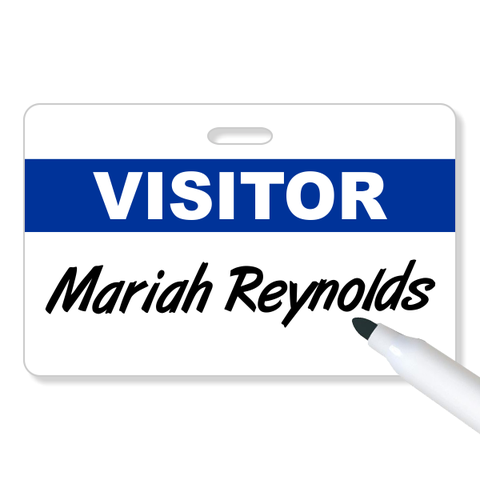 Reusable Dry Erase Visitor Badge