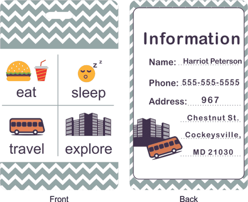 Eat, Sleep, Travel, and Explore Luggage Tag