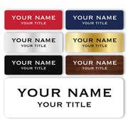 1" x 3" Engraved Plastic Custom Name Tag in Block Serif Font
