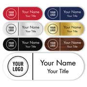 1" x 3" Engraved Plastic Upload Your Logo Custom Name Tag