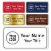 1.5" x 3" Engraved Plastic Upload Your Logo Custom Name Tag with Rounded Border