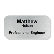 Professional Engineer Engraved Name Tag