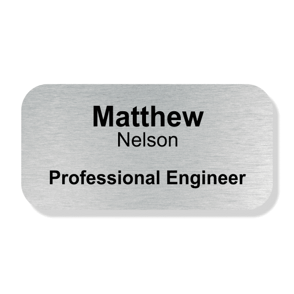 Professional Engineer Engraved Name Tag